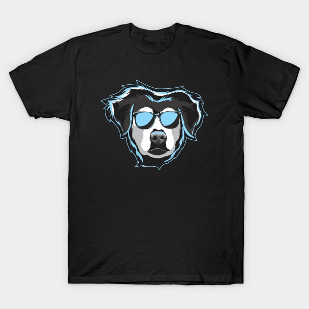 Goberian Glow: Casual Neon Artwork for Doggo Fans T-Shirt by Dogiviate